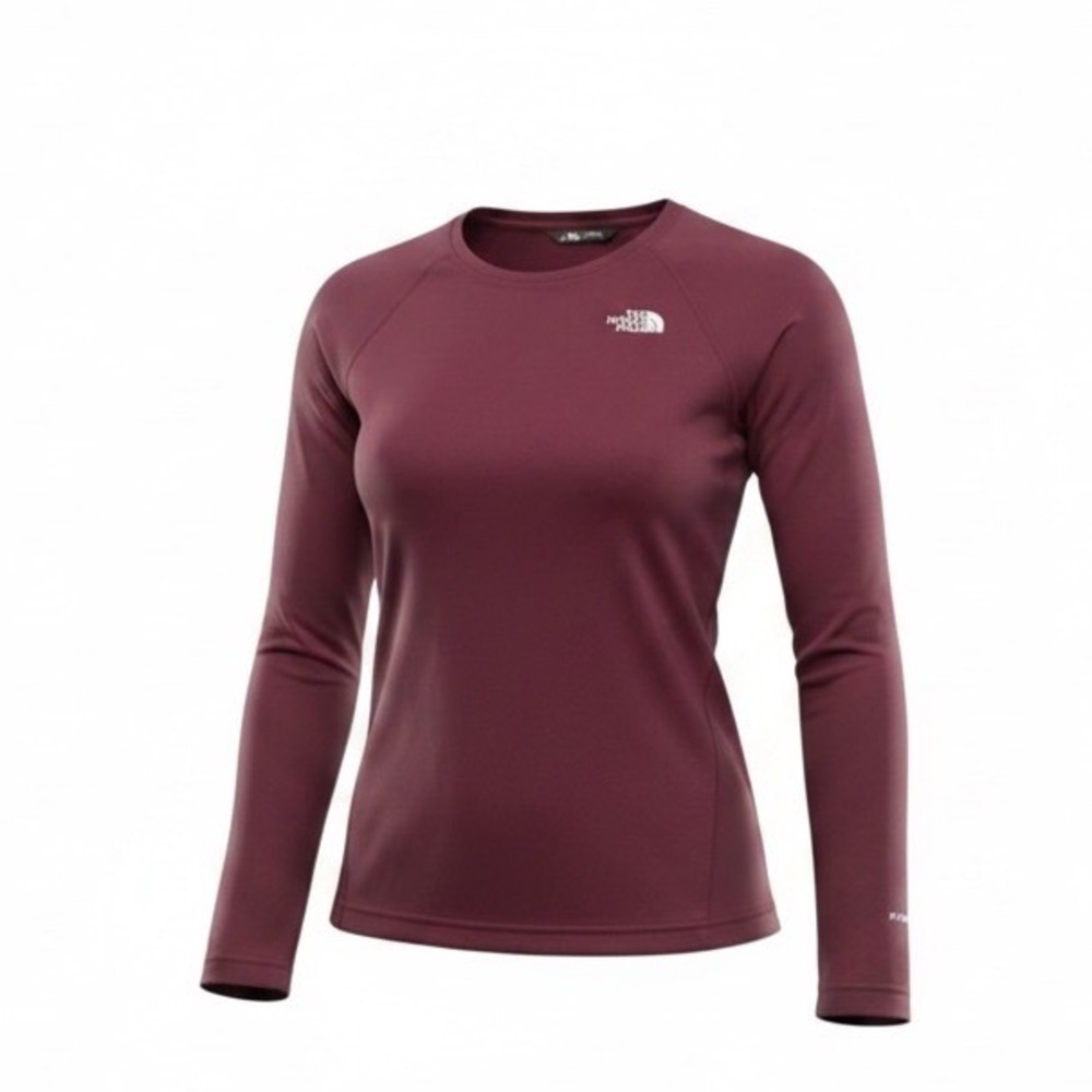 The North Face FlashDry Top Womens Medium Burgundy Long Sleeve Athletic Wicking